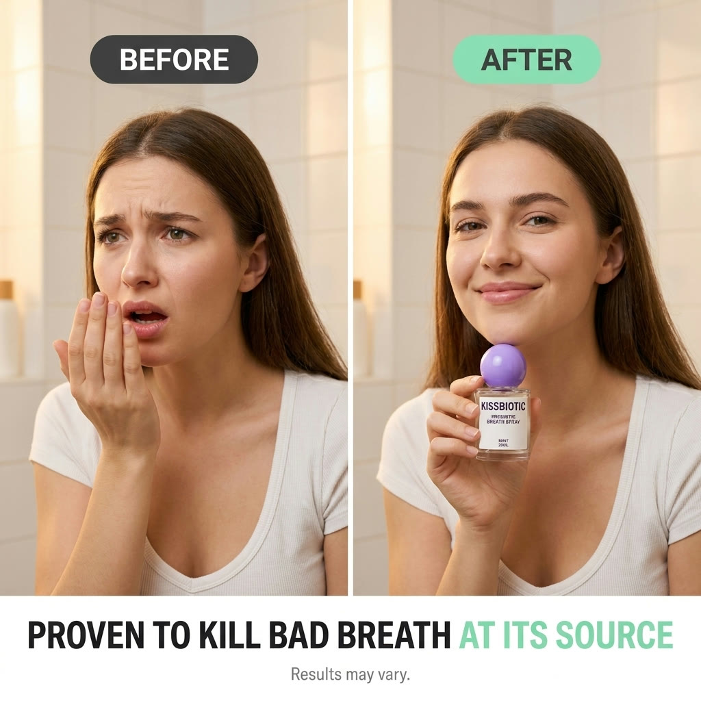 Before and after using KissBiotic